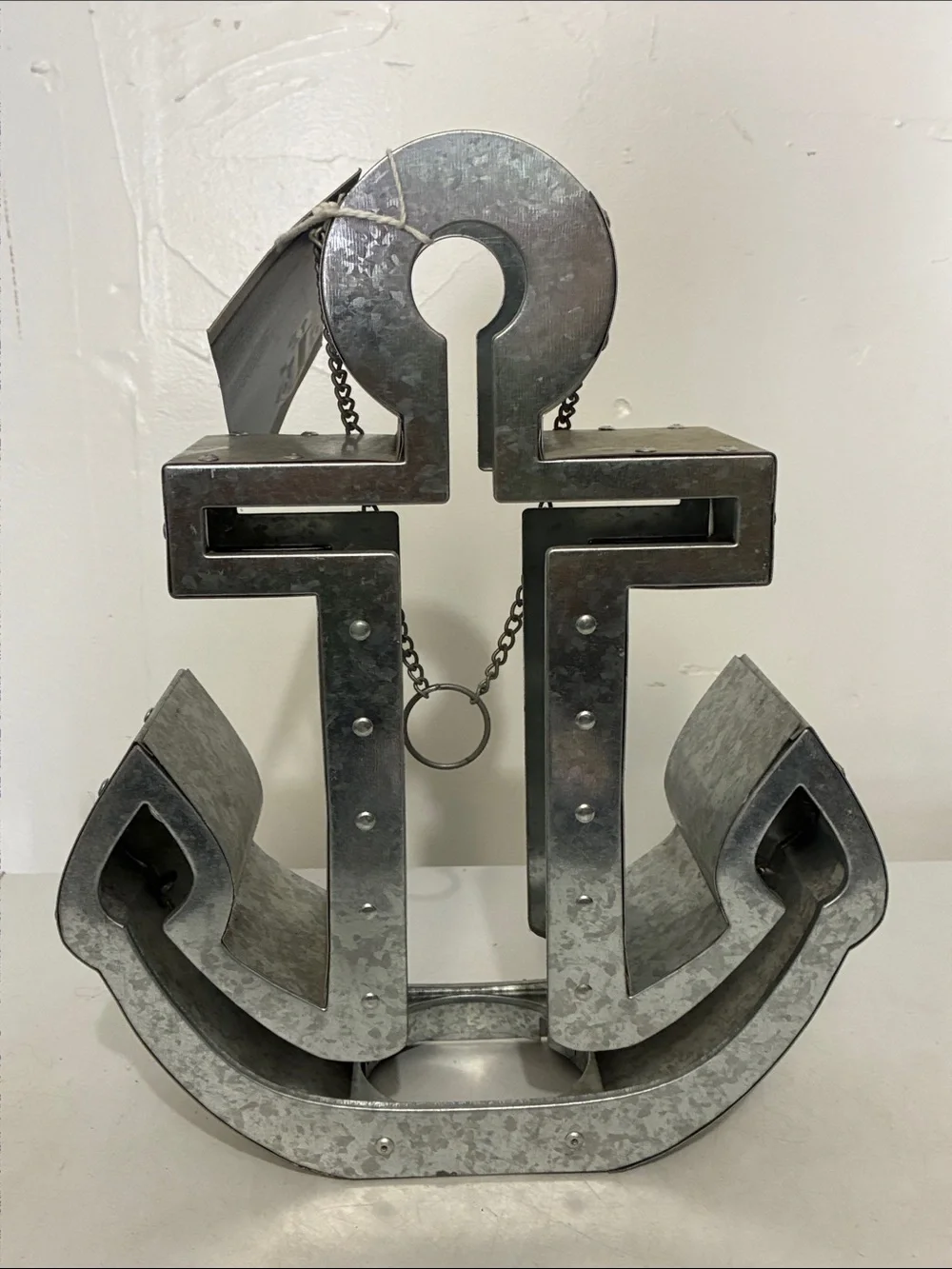 Galvanized Metal Anchor Wall Decor - Silver Anchor Accent